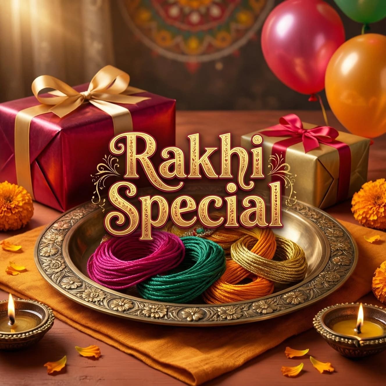 Raksha Bandhan festival balloon decor